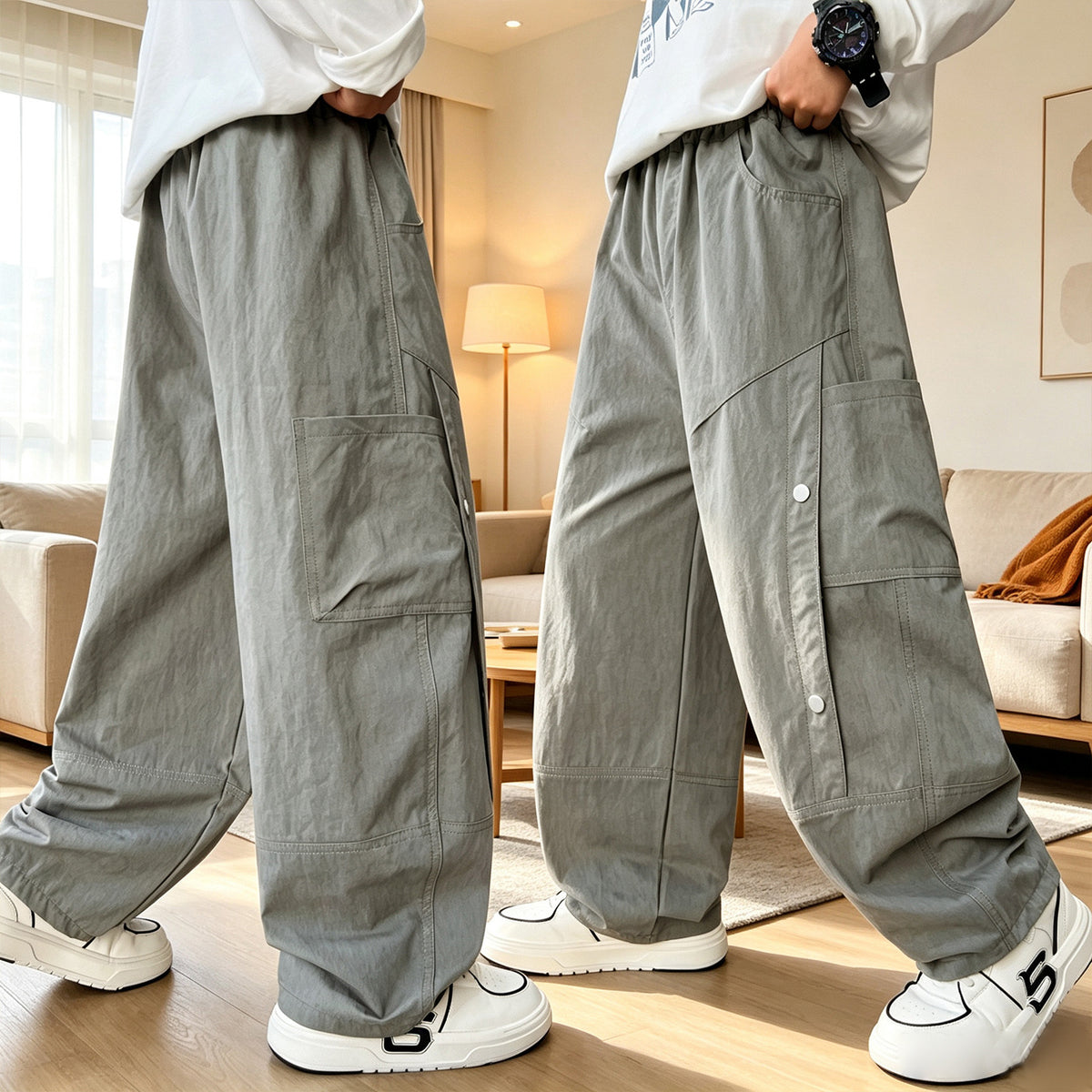Boys Casual Cargo Pants