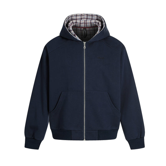 Splicing cardigan zipper hoodie for men