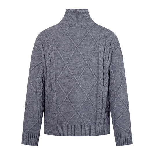 Half zip high neck sweater
