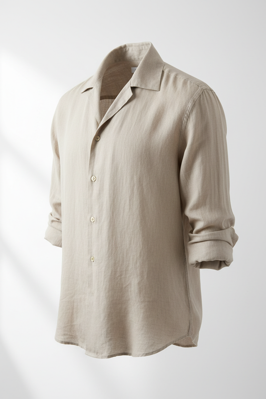 Chemise beige lin