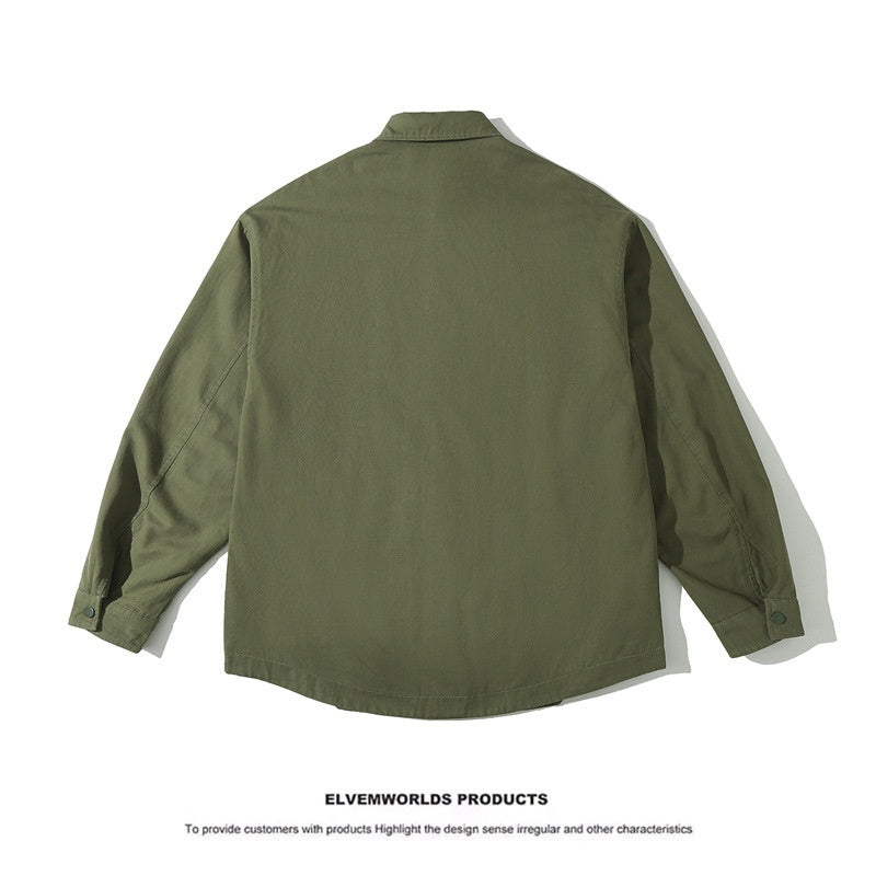 Wash water to make old men's and women's casual loose shirts