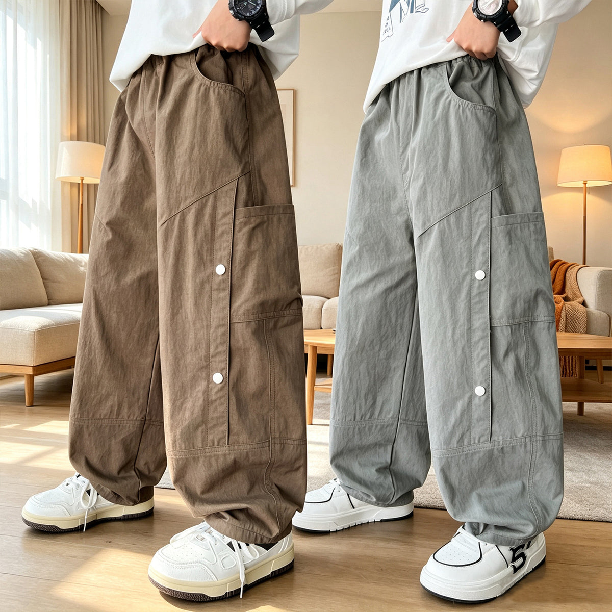 Boys Casual Cargo Pants