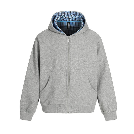 Splicing cardigan zipper hoodie for men