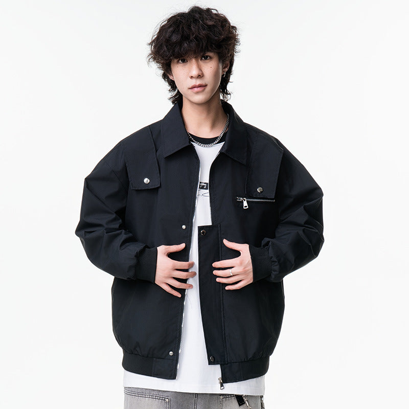 Style Minimalist Windbreaker Jacket Unisex Relaxed Fit