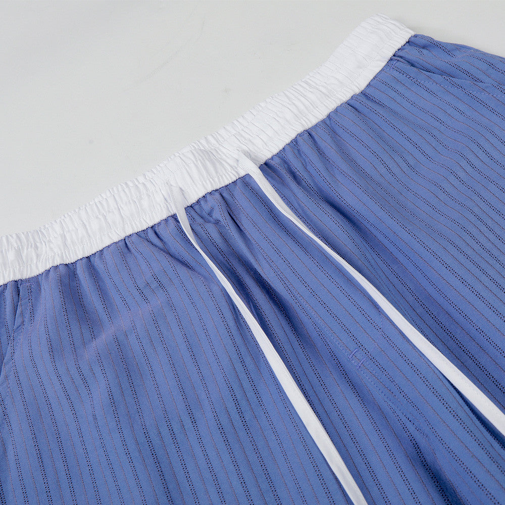 Vertical striped casual pants
