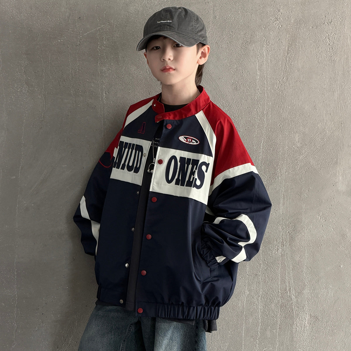 Boys' Vintage  Relaxed Fit Baseball Jacket
