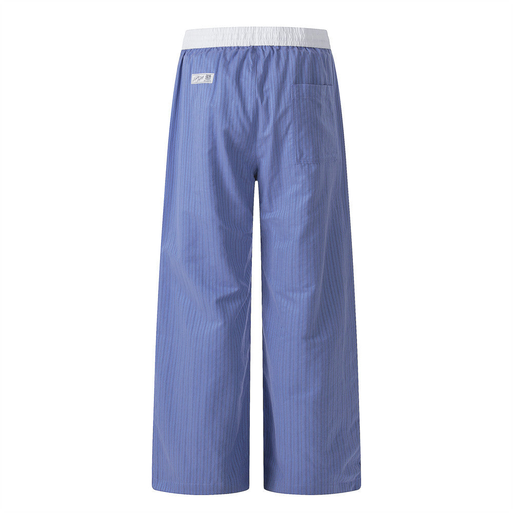 Vertical striped casual pants