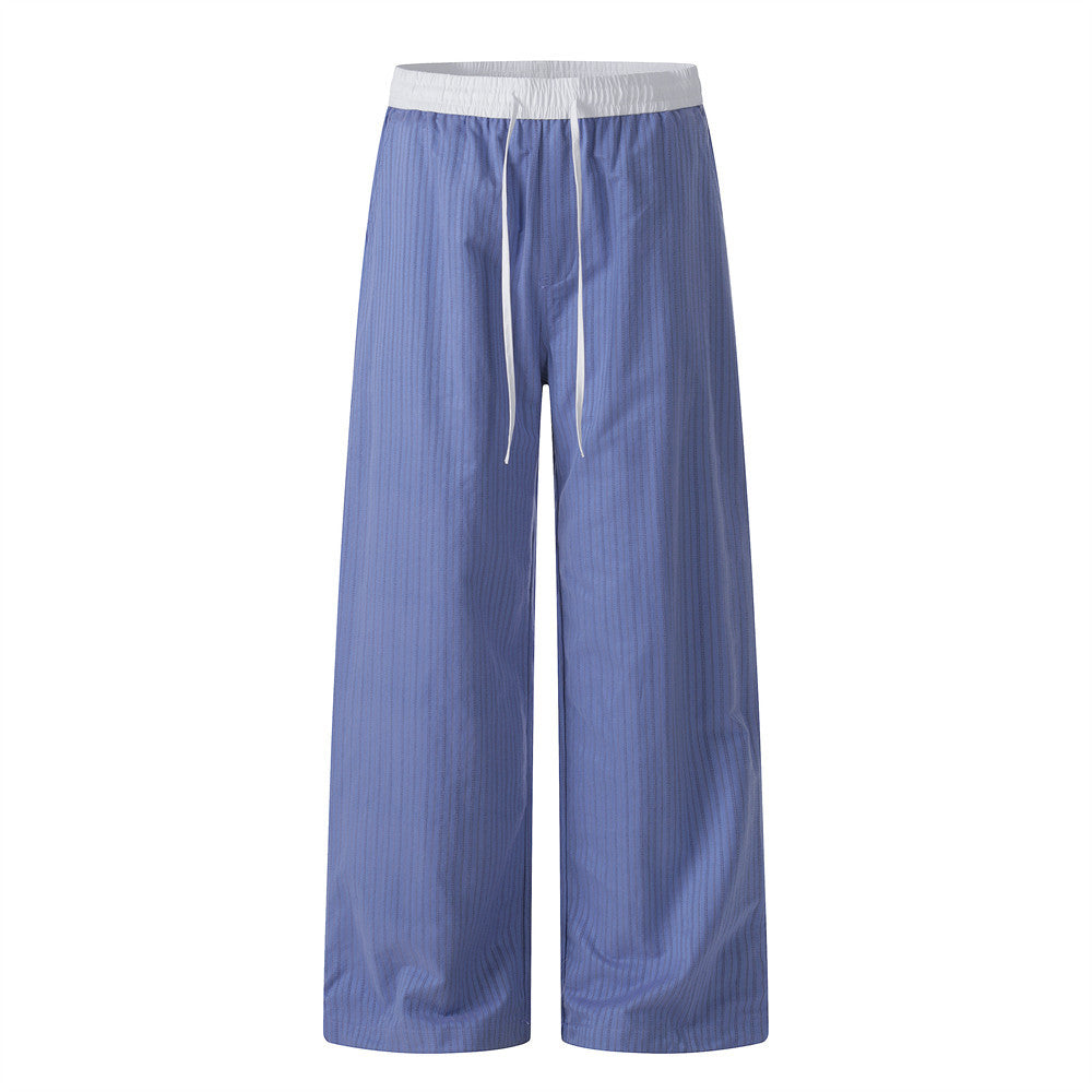 Vertical striped casual pants