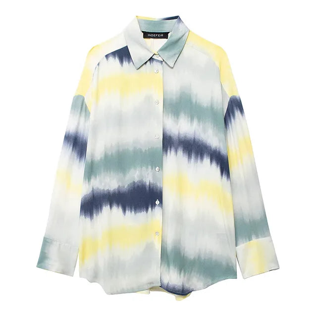 Tie dyed printed shirts and casual pants