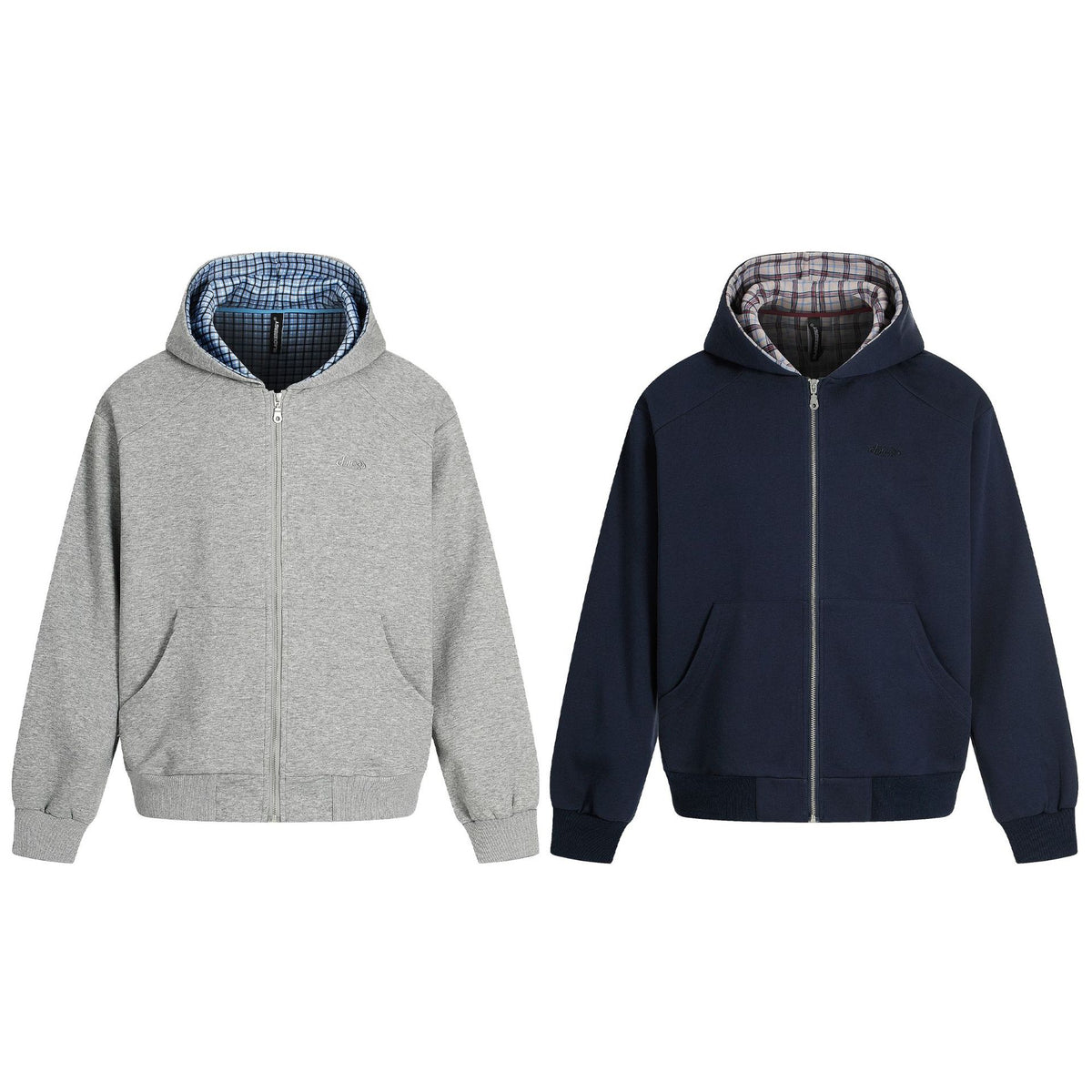 Splicing cardigan zipper hoodie for men