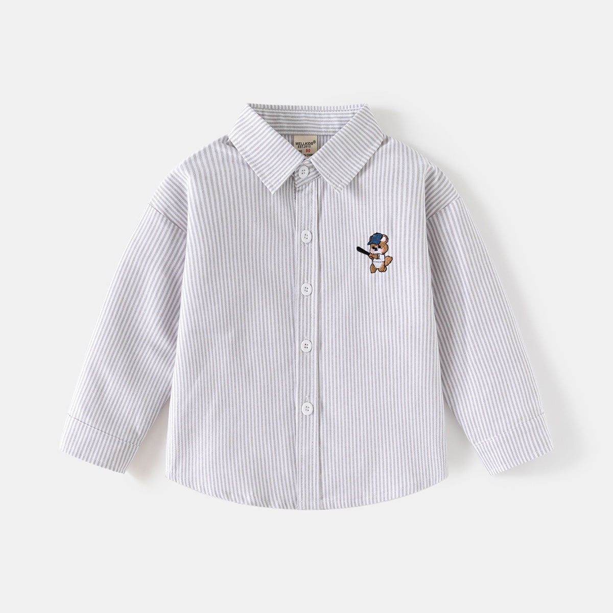 Long Sleeve Shirt Boy Oxford Thin Jacket Casual Embroidered Dress Shirt Trendy Wholesale