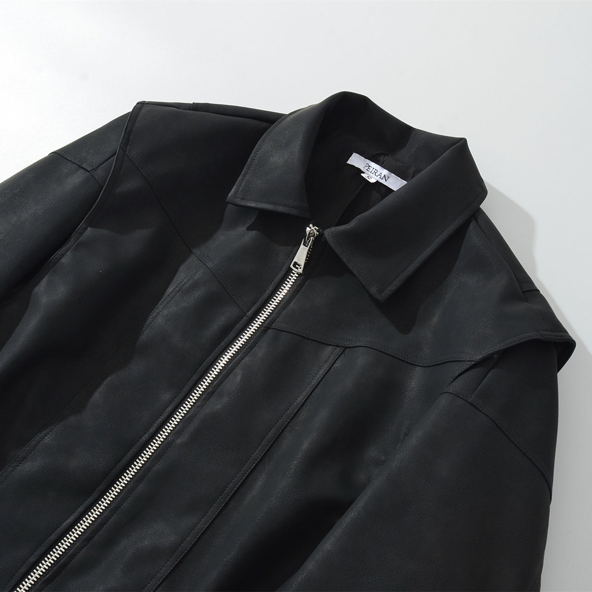 Street leisure bomber leather jacket
