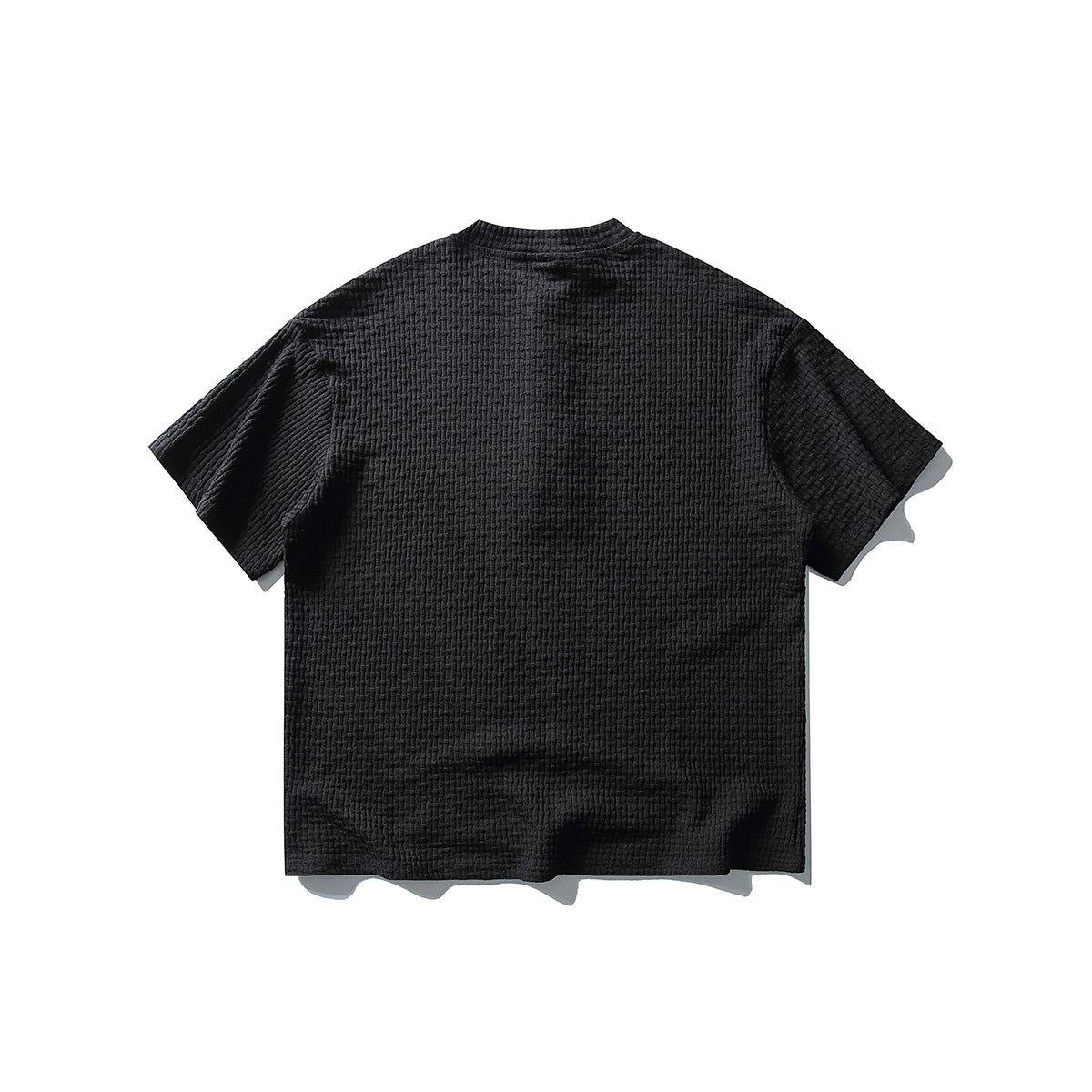 Henley Neck Knit Shirt for Men, Casual Textured Premium Look Short Sleeve