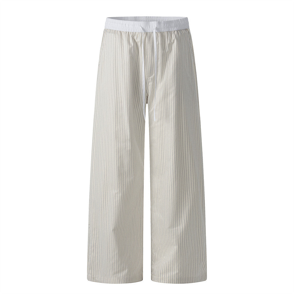 Vertical striped casual pants