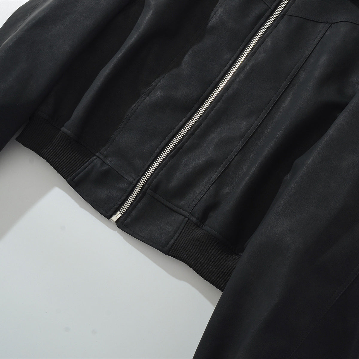 Street leisure bomber leather jacket