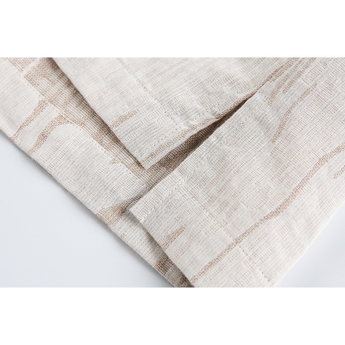 Textured Linen-Cotton Cuban Collar Shirt Men's Short Sleeve Shirt