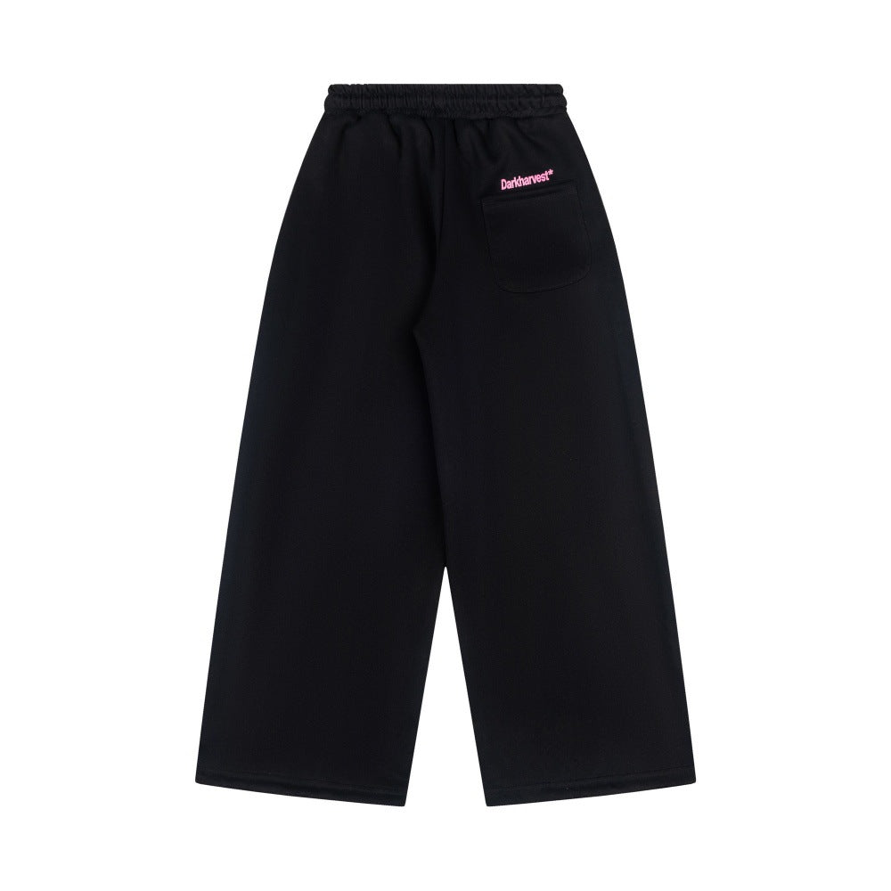 Letter printed casual pants