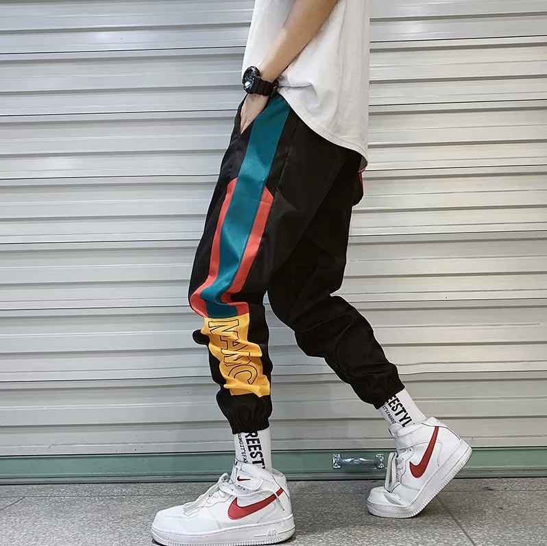 2021 New Hip Hop Streetwear Joggers Pants Men Casual Cargo Pant Trousers High Street Elastic Waist Harem Pant Man