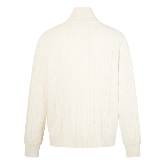 Half zip high neck sweater