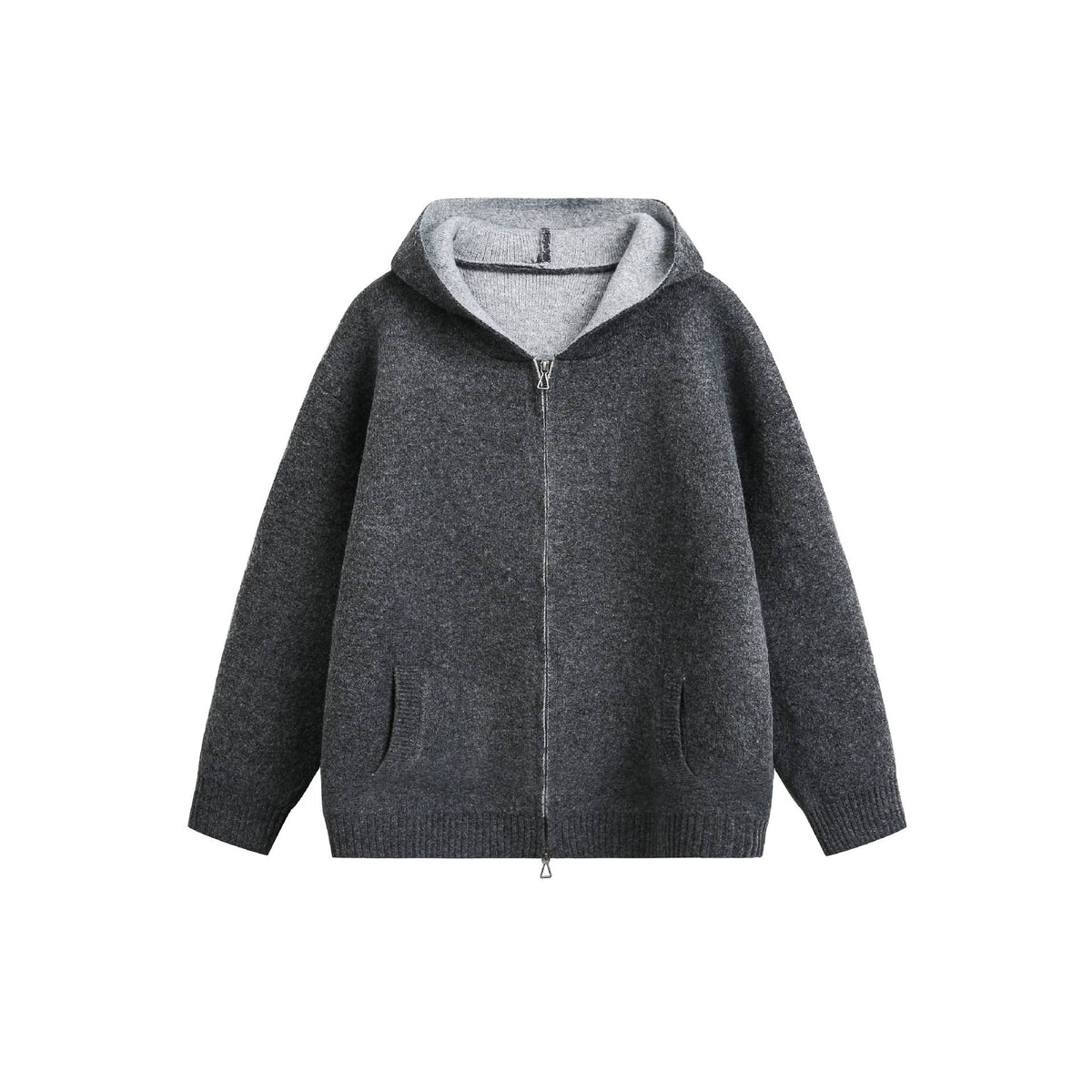Casual Hooded Zipper Knit Cardigan for Men