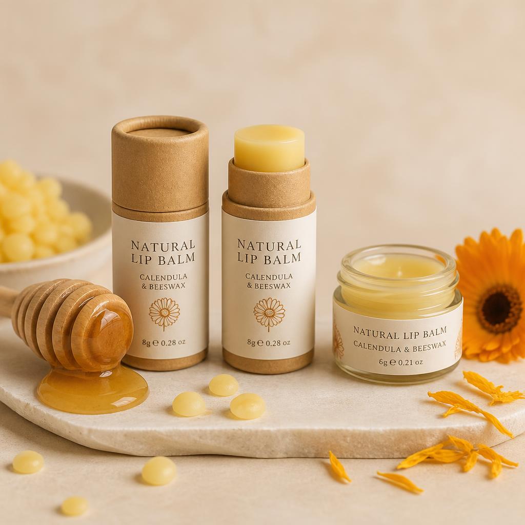 Baume à lèvres naturel au beurre de karité et cire d'abeille