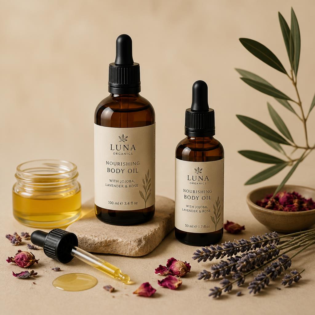 Huile corporelle bio aux huiles végétales biologiques
